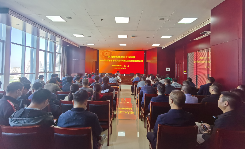 紧跟核心强忠诚 在深学细悟中坚定信仰信念 ——万搏在线开户-万搏（中国）
负责人汪洋同志为全体党员讲授主题教育专题党课